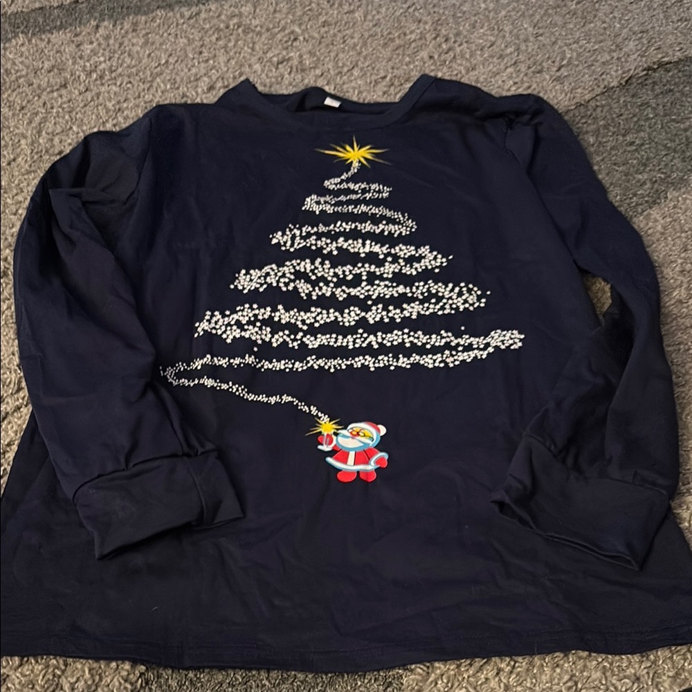Navy Christmas Tree Men’s Pajamas